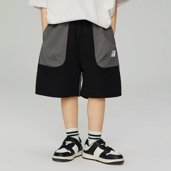 Kids Boys Shorts Drawstring Elastic Waist Pull-On Boy Summer Toddler Biker Shorts 8-9 Years