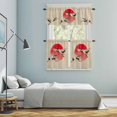 thumbnail image 5 of Vintage Birds Red Sun Kitchen Curtains Sets for Windows 36 Inch Length, Retro Art Animals Rustic Rod Pocket Window Treatments Tier Curtains and Valances Set for Bedroom/Bathroom, 5 of 8