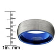 thumbnail image 4 of Metal Masters Mens Tungsten Carbide Wedding Band Ring Dome Brushed Comfort-Fit 8mm, 4 of 7