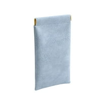 Dengmore Sunglass Case Portable Squeeze Top Leather Glasses Case Anti-scratch Eyeglass Pouch Glasses Bag for Women Men Sunglass Organizer