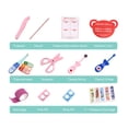 thumbnail image 2 of Kit médico Kit de médico realista para niños, juego de juguete de madera con estetoscopio, termómetro, modelo de diente, cepillo de dientes, pasta de dientes, sonda dental, cubo de almacenamiento de e Eccomum Kit médico, 2 of 7