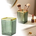 thumbnail image 2 of Vintage Makeup Brush Holder Organizer, Clear PET Cosmetic Storage Cup, Multifunctional Vanity Countertop Pencil and Lipstick Holder(Green,11.5x8x8cm), 2 of 7