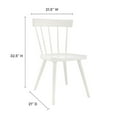 thumbnail image 4 of Modway Sutter Wood Dining Side Chair Set of 2 in White, 4 of 10