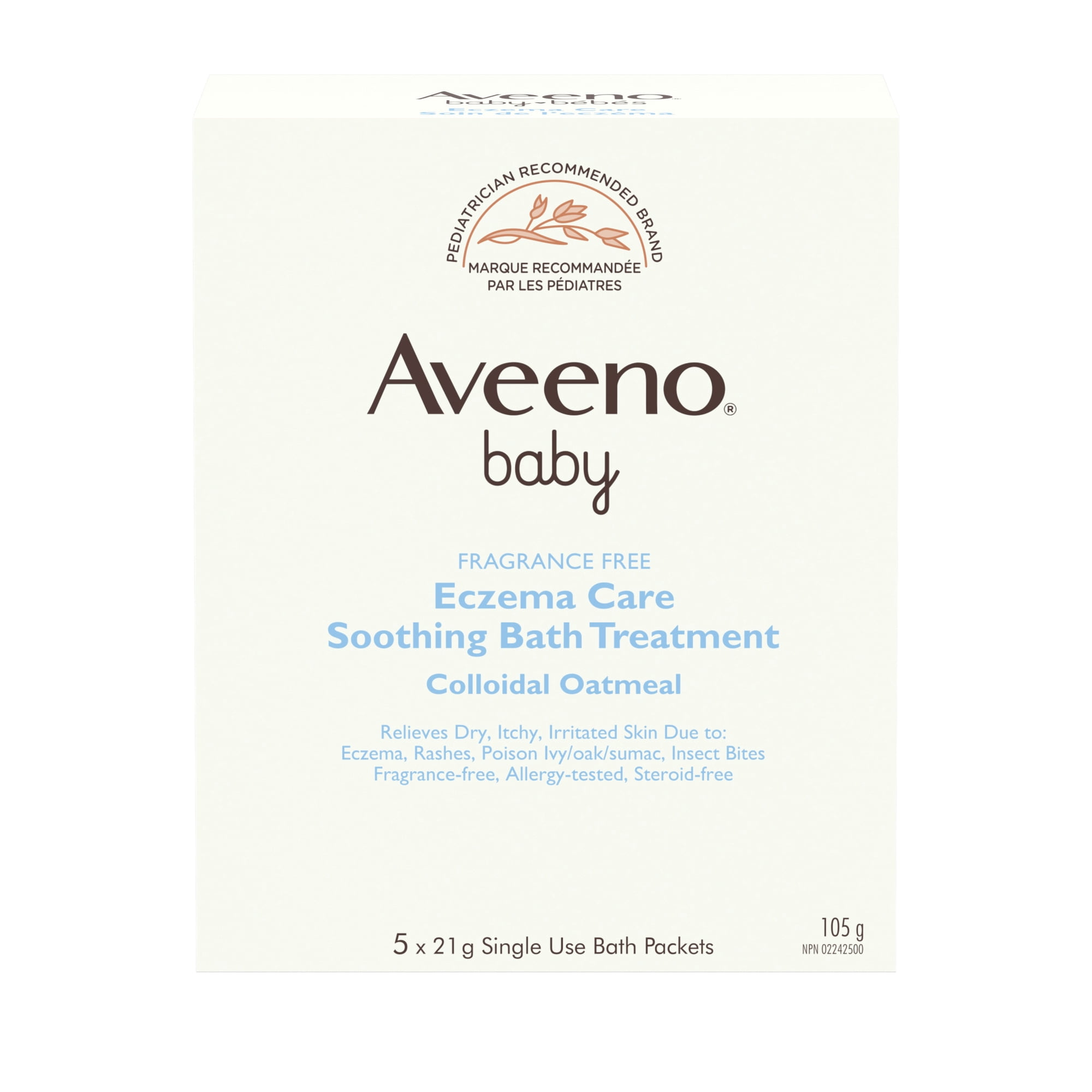 Aveeno Baby Eczema Therapy Soothing Bath Treatment, Oatmeal, 5 Count