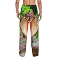 thumbnail image 3 of Uemuo Cobra Snake Pattern Men's Wide Leg Palazzo Lounge Pants with Pockets Light Weight Loose Comfy Casual Pajama Pants-Small, 3 of 9