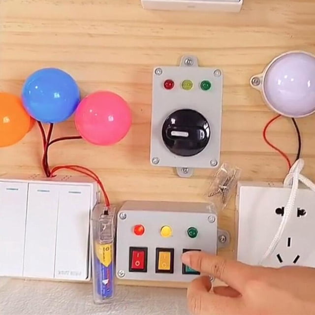 ocupado de aprendizaje de actividad de bricolaje, de señal de tráfico de simulación, panel para luz de , botón Hugo semáforos juguetes