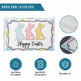 thumbnail image 6 of Happy Easter Placemats Set of 4, Cute Lovely Colorful Rabbits Silhouette Eggs Placemats for Dining Table, Place Mats for Kitchen Tabletop, Waterproof Wipeable Dining Table Mats Set, 6 of 9