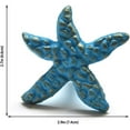 thumbnail image 7 of DPOWERFUL Retro Cast Iron Drawer Pulls Handles for Dresser Cupboard Wardrobe Cabinet Kitchen Drawer Handle Beach Ocean Theme Sea Horse Starfish Seashell and Crab Knobs 4 Pack(Blue), 7 of 7
