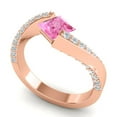 thumbnail image 2 of 1.25 T.C.W Natural Diamond Pink Sapphire Gemstone Beautiful Anniversary Ring for Women Solid 18K Rose Gold Size 9 by Diamond-Capitals, 2 of 8