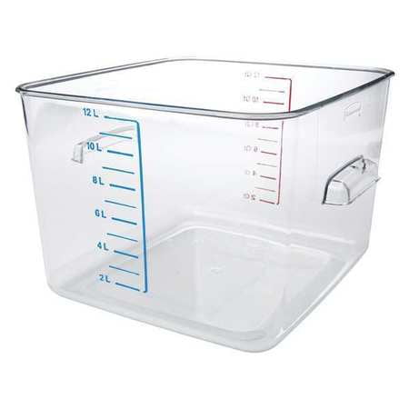 Rubbermaid FG631200CLR 12 qt Space Saving Storage Container, Clear
