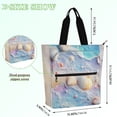 thumbnail image 2 of DIXRUYEE Book Tote Bag Casual Style Creatively Seashells on Sandy Beach Printed, 2 of 7