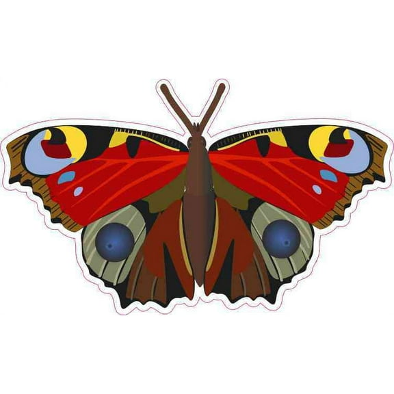 5in x 3in Abstract Butterfly Bumper Sticker Car Vinyl Truck Window Decal