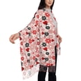 thumbnail image 4 of Honeii Cute ladybugs red Print Scarf Oversized Scarf Tassel Fall Winter Thick Scarf Warm Shawl Women,Women's Scarves & Wraps, 4 of 8