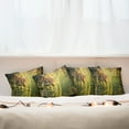 thumbnail image 7 of Ambesonne Fox Throw Pillow Cover 4 Pack, Vixen Mammal Summer Forest, 16", Orange Yellow Green, 7 of 7