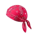 thumbnail image 3 of Shadoumai Paisley Cooling Headscarf Cap Set,Breathable Sweat Wicking Durag Lightweight Stretch Bandana,Adjustable Straps, 3 of 6