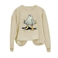 thumbnail image 4 of Enjoytime Womens Sweatshirt Cute Spooky Printed Long Sleeved Casual Pullover Tops Fall Casual Fashion Halloween Clothes, 4 of 4