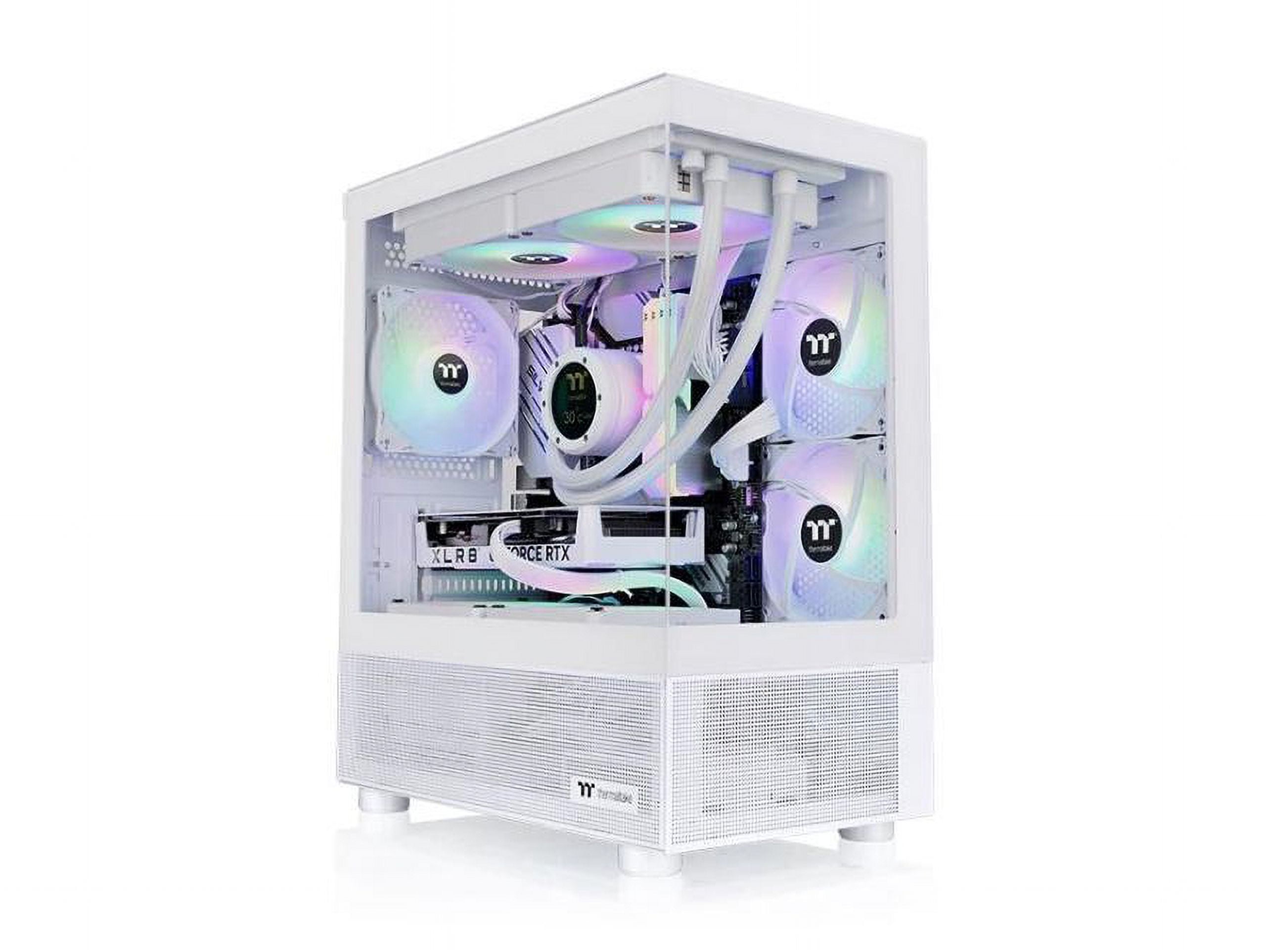 Thermaltake View 170 TG ARGB Snow Micro-ATX Case; 3x120mm ARGB Fans included; Supports Up to 280mm Radiator; Front & Side Dual Tempered Glass Panel; CA-1Z4-00M6WN-00; 3 Year Warranty