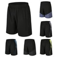 thumbnail image 1 of Pantalones cortos deportivos para hombres Empalme Pantalones cortos de cintura elástica de secado rápido, 1 of 7
