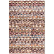 SAFAVIEH Barbados Kentigern Geometric Indoor/Outdoor Area Rug, Purple/Green Rust, 8' x 10'5"
