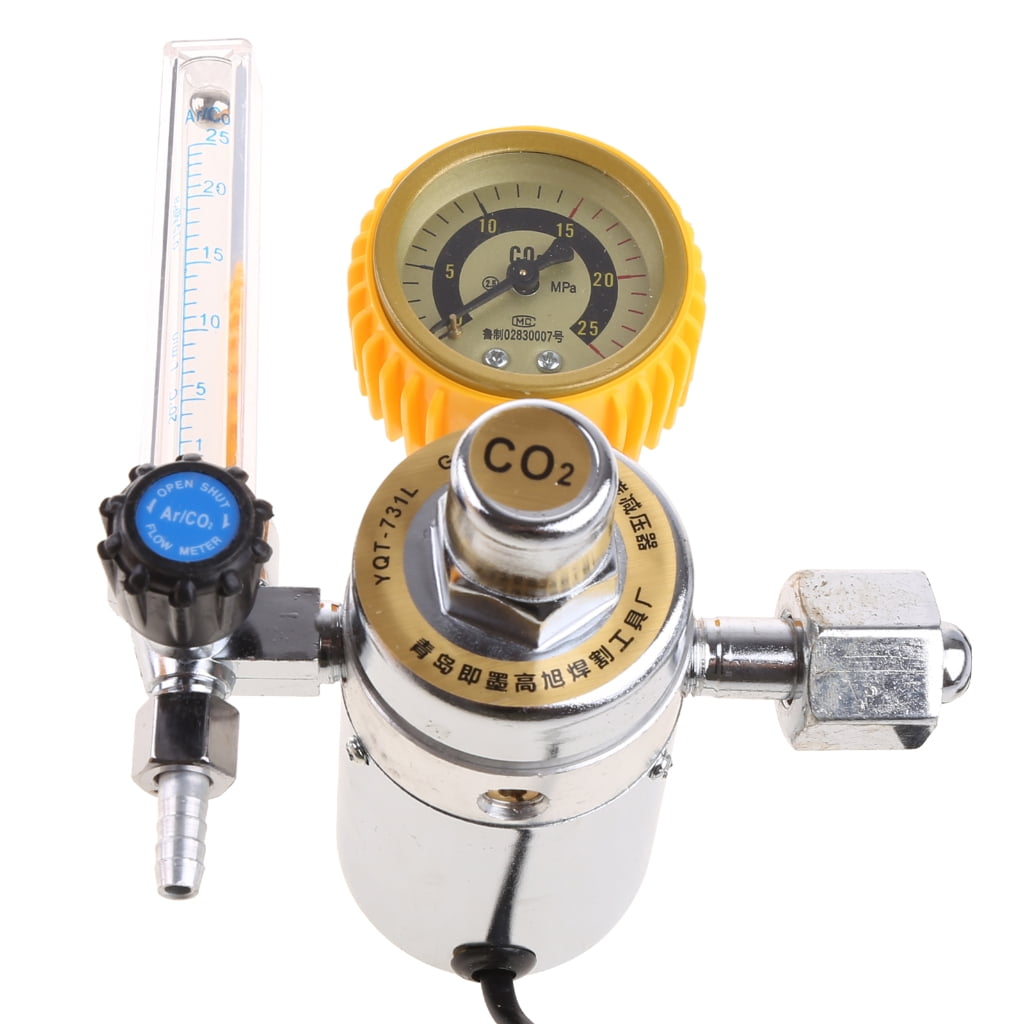 CO2- Mig- Tig Meter Regulator Pressure Gauge Welder- Parts Gas Reducer- Welding Accessory for MIG- & TIG Welding