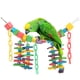thumbnail image 1 of Juguete de columpio para loros, bloque de madera colorido, juguete de plástico para masticar loros, juguete colgante para pájaros construido para profesionales, 1 of 9