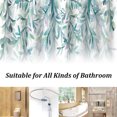thumbnail image 5 of Cortina de ducha decorativa con plantas de acuarela y ganchos, cortina de baño con flores de plantas silvestres tropicales, 5 of 5