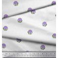 thumbnail image 3 of Soimoi Georgette Viscose Fabric Leaves & Floral Block Print Fabric by The Yard 42 Inch Wide, 3 of 3