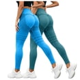 thumbnail image 2 of REgarm 2 Pack Cellulite Leggings Womens High Waisted Lipedema Compression Legging Tummy Control Seamless Workout Yoga Pants Blue,XL, 2 of 4