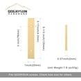 thumbnail image 2 of 5-Pack Solid Brass Cabinet Pulls Back Plates, Rectangle Cabinet Pulls BackPlates, 3-Inch Hole Center,5.3-Inch Total Length for Cabinet Hardware, Brushed Brass Finish 3-Inch Hole Centers Rectangle, 2 of 7