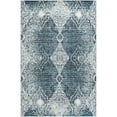 thumbnail image 2 of Unique Loom Kamala Washable Collection Area Rug - Chevron (5' 3" x 8' Rectangle Navy Blue/Light Blue), 2 of 9