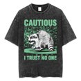 thumbnail image 3 of Camiseta The Horrors Never Ending Yet I Remain Silly, divertida camiseta lavada Retro de rana de estilo japonés, camisetas de gran tamaño para hombres, 3 of 5
