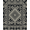Black And Cream, Pattern 13, variant on ODIKA 8'x10' Washable Area Rug Entryway Alternating Motif Bordered Framework Symmetrical Bathroom for King Size Bedroom Under Bed, Master Suite, Non-Shedding, Easy Care