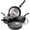 Black, variant on Moss & Stone 6 Piece Black Nonstick Cookware Set, Pots And Pans Set Non stick With Glass Lid, Induction Cookware, Stay Cool Handle, PTFE/PFOA, Kitchen Cookware 6-Piece with Frying Pans Set & Saucepan
