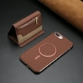 thumbnail image 6 of Allytechgroup 2-in-1 Magnetic Wallet Case for Apple iPhone 8 Plus/7 Plus, Detachable Card Holder with Zipper Pocket RFID Blocking Kickstand PU Leather Protective Flip Cover with 6 Slots, Brown, 6 of 6