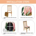 thumbnail image 4 of Cute Cactus Seat Covers for Dining Room Chairs Set Of 4,Stretch Printed Washable Chair Seat Cover with Elastic Ties and Button,Removable Waterproof Couch Cushion Covers, 4 of 6