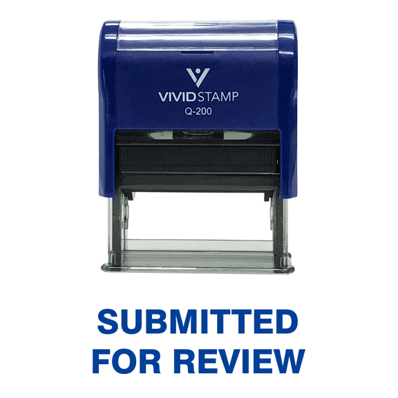 Vivid Stamp Submitted For Review Self Inking Rubber Stamp (Blue Ink) - Medium
