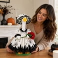thumbnail image 7 of AZXY Halloween Porch Goose Outfit, 23 Inch Goose Clothes with Black Lace Bonnet & Red Rose, Goose Costume for Cement Plastic Lawn Goose Statue, Spooky Holiday Outdoor Yard Lawn Garden Decor, 7 of 7