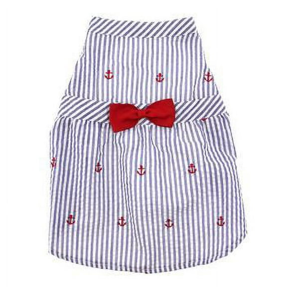 Navy Stripe Anchor Dress