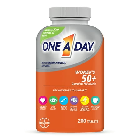 One A Day Women's 50+ Multivitamin Tablets, Multivitamins for Women, 200 Count