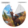 thumbnail image 2 of Sikiie Snowy Mountain Photography Bear 30-48 inches {designName} Print Christmas Tree Skirt Snowman Xmas Tree Skirt with Edge Christmas Decorations for Holiday Party36", 2 of 7