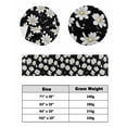 thumbnail image 6 of Xipuska White Daisy Floral Bed Runners for King Size Bed, Decorative Bed Throws for Foot of Bed, Spring Summer Flowers Black Bed Runner Sofa Throw Bedding Scarf Protector Slipcover for Bedroom/Hotel, 6 of 6