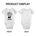 thumbnail image 3 of Sorry I Can't I Have Plans With My Eurasier Love Pet Dog Cute Baby Jumpsuits (White, 3-6 Months), 3 of 5