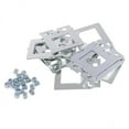 thumbnail image 1 of Abbracc 4x10 Pieces Metal Square Hollow Back Picture Photo Frame Hangers with Screws 4 Pcs, 1 of 9