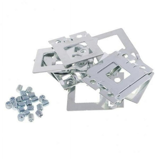 Abbracc 4x10 Pieces Metal Square Hollow Back Picture Photo Frame Hangers with Screws 4 Pcs