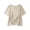 #191-Beige, variant on Craaazy Plus Size Womens Casual Solid Color Crewneck Short Sleeve Blouse for Summer Outings Gift