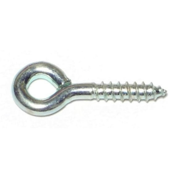 1/8" x 15/64" x 1-1/8" #210 Zinc Plated Steel Screw Eyes LSEBS-046 (30 pcs.)