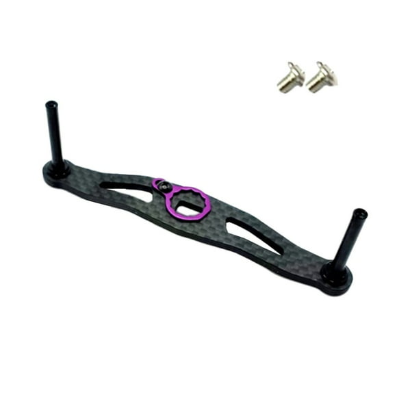 GLFILL 1Set Carbon Fiber Fishing Rocker Handle FOR DAIWA FOR ABU Hole 8/5MM BaitCasting Reel Fishing Tool Accessories Purple
