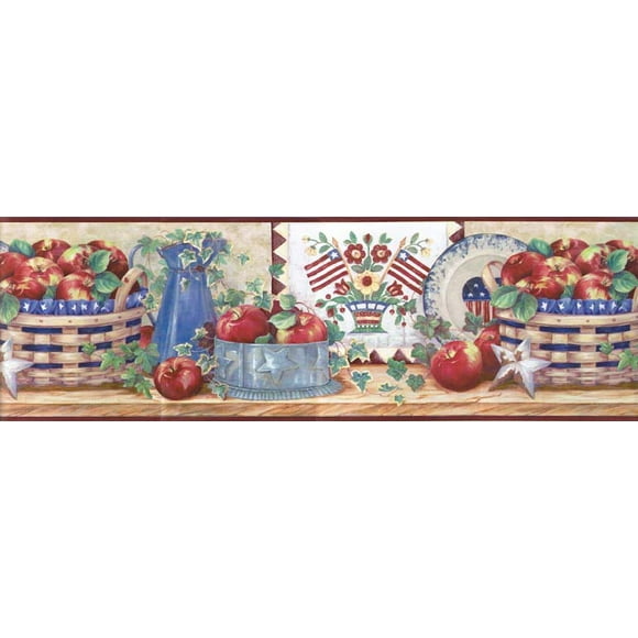 Apples Americana Wallpaper Border FF11021