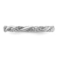 thumbnail image 4 of Auriga Fine Jewelry 925 Sterling Silver Rhodium Twist Ring for Women Size 10, 4 of 6