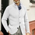 thumbnail image 2 of safuny Men's Fashion Knit Cardigan Open Front Long Sleeve Casual Sweater with Button Pocket Lightweight Warm Winter Wear Suitable for Party Casual Street Daily Beige XXXL, 2 of 6